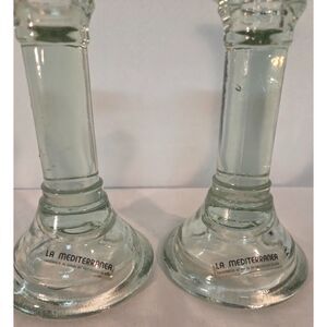 La Mediterranea Recycled Glass Candlesticks Set of 2 Spain